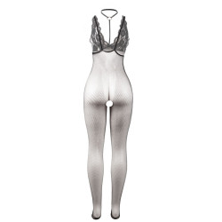 Subblime - 951993 Bodystocking Résille Transparente Noire Sans Fourrure Taille Unique